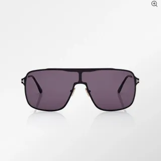 Tom Ford Zappa Black Purple Shield-Style Aviator-Inspired Sunglasses