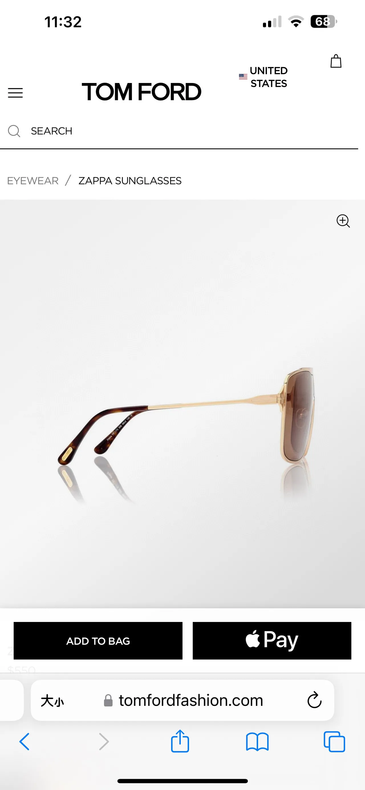 Tom Ford Zappa Lunettes de soleil noires violettes style bouclier inspirées d'aviateur 5