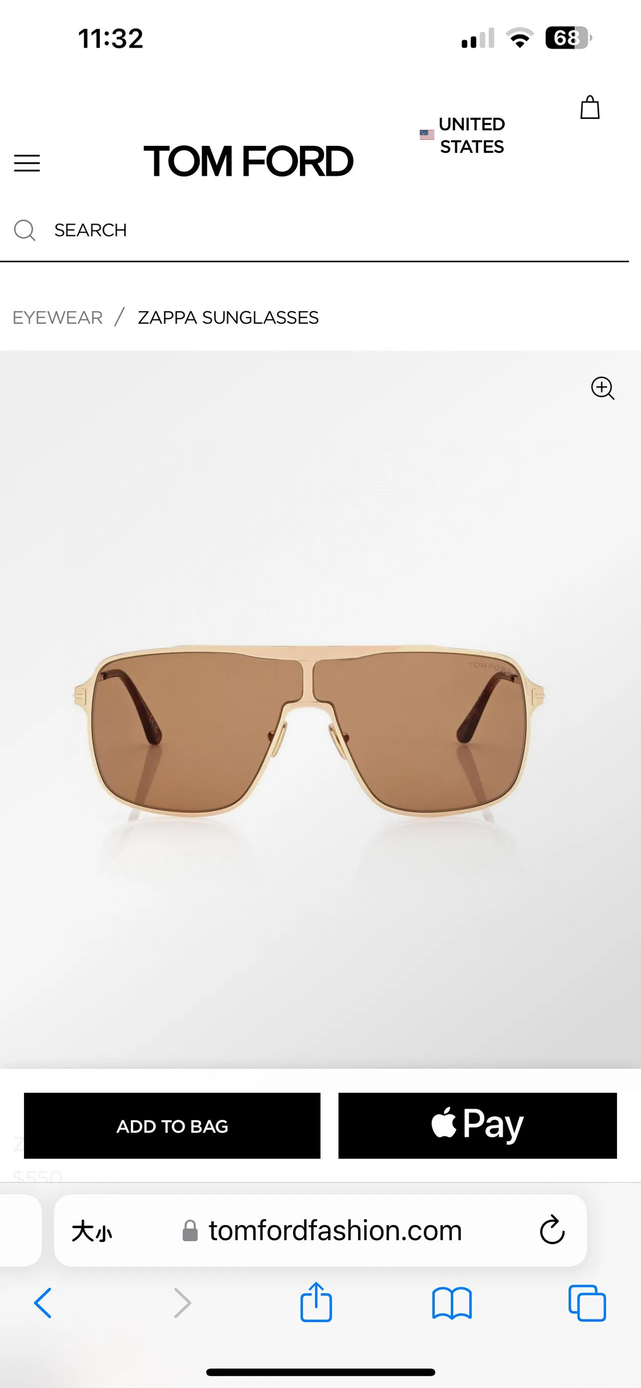 Tom Ford Zappa Lunettes de soleil noires violettes style bouclier inspirées d'aviateur 6