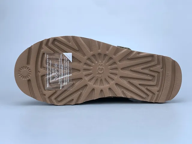UGG Vert Armée Beige Olive Daim Broderie Florale Straps Sandales Casual 5
