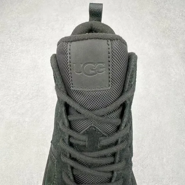 UGG Black High-Top Suede-and-Mesh Upper Snow Boots 5