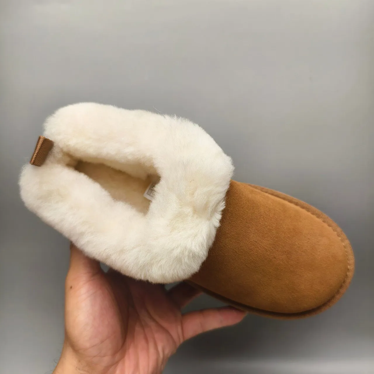 UGG Brown Beige Shearling-Lined Suede Upper Casual Shoes 3
