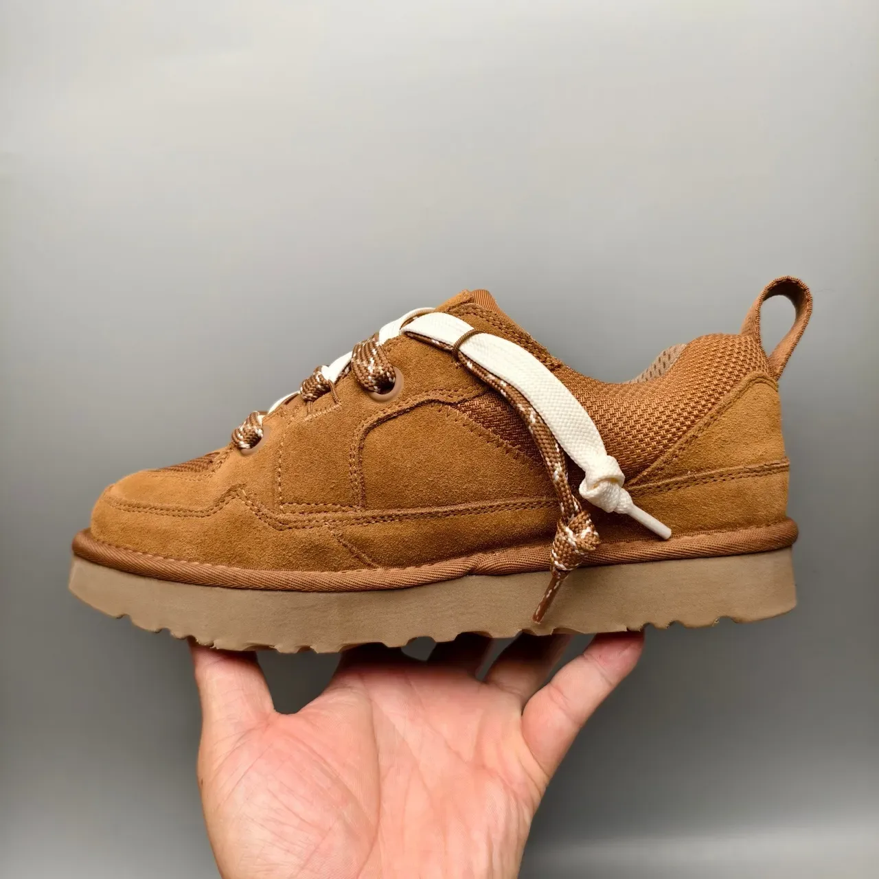 UGG Brown Beige Suede Upper Dual-Lace System Lifestyle Sneakers 7