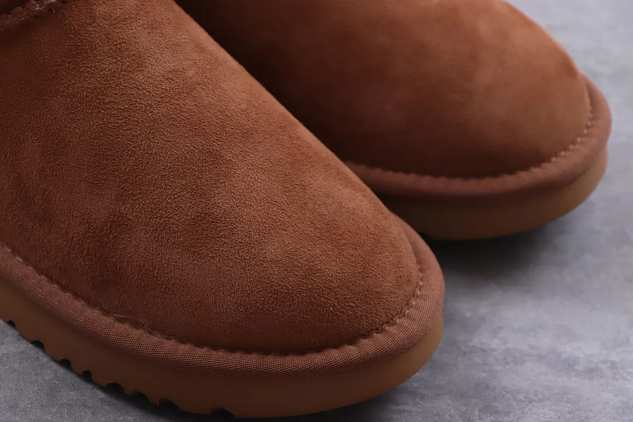 UGG Brown Beige Suede Upper Shearling-Lined Snow Boots 7