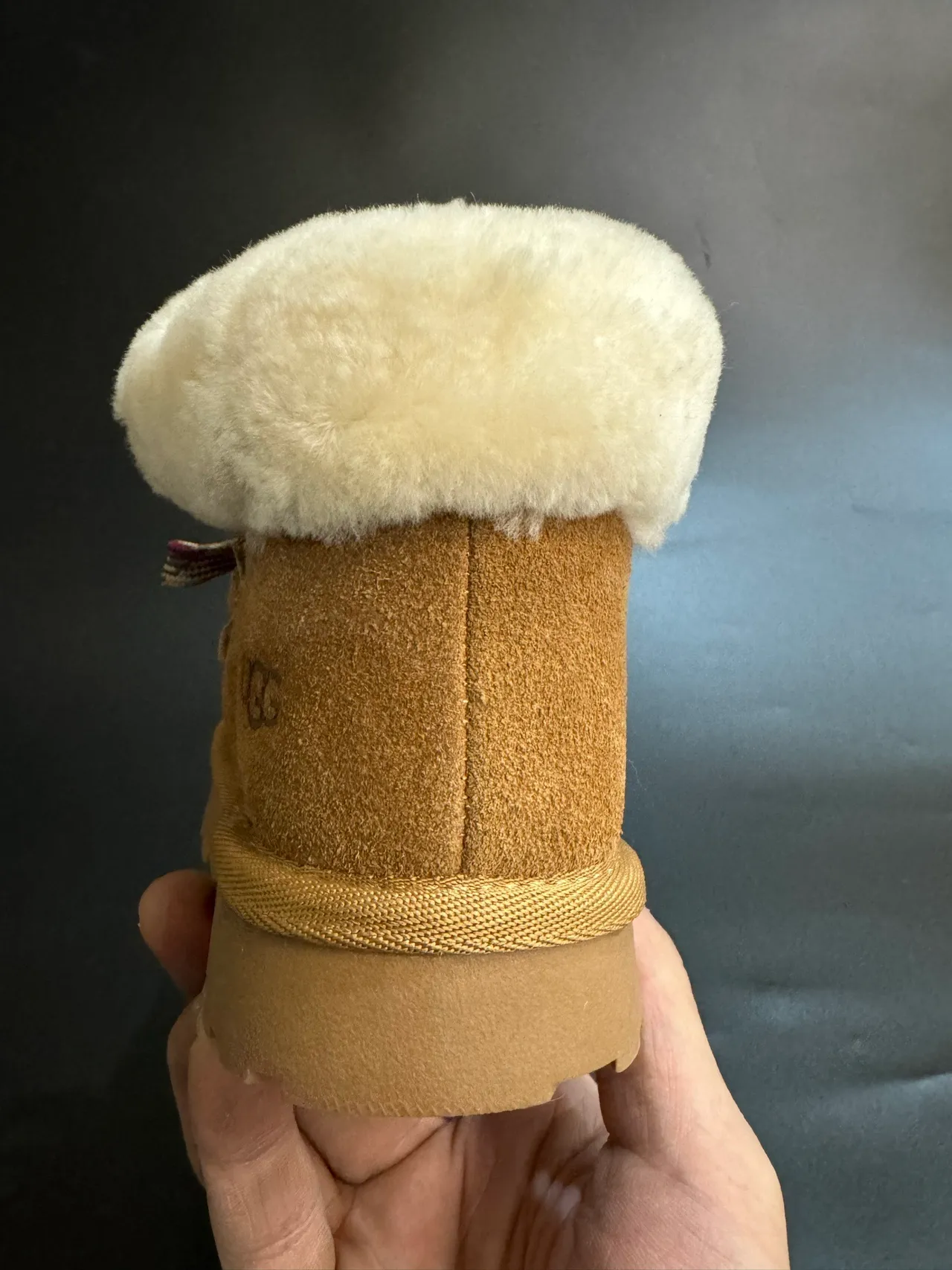 UGG Brown Multicolor Shearling-Cuffed Platform Sole Snow Boots 16