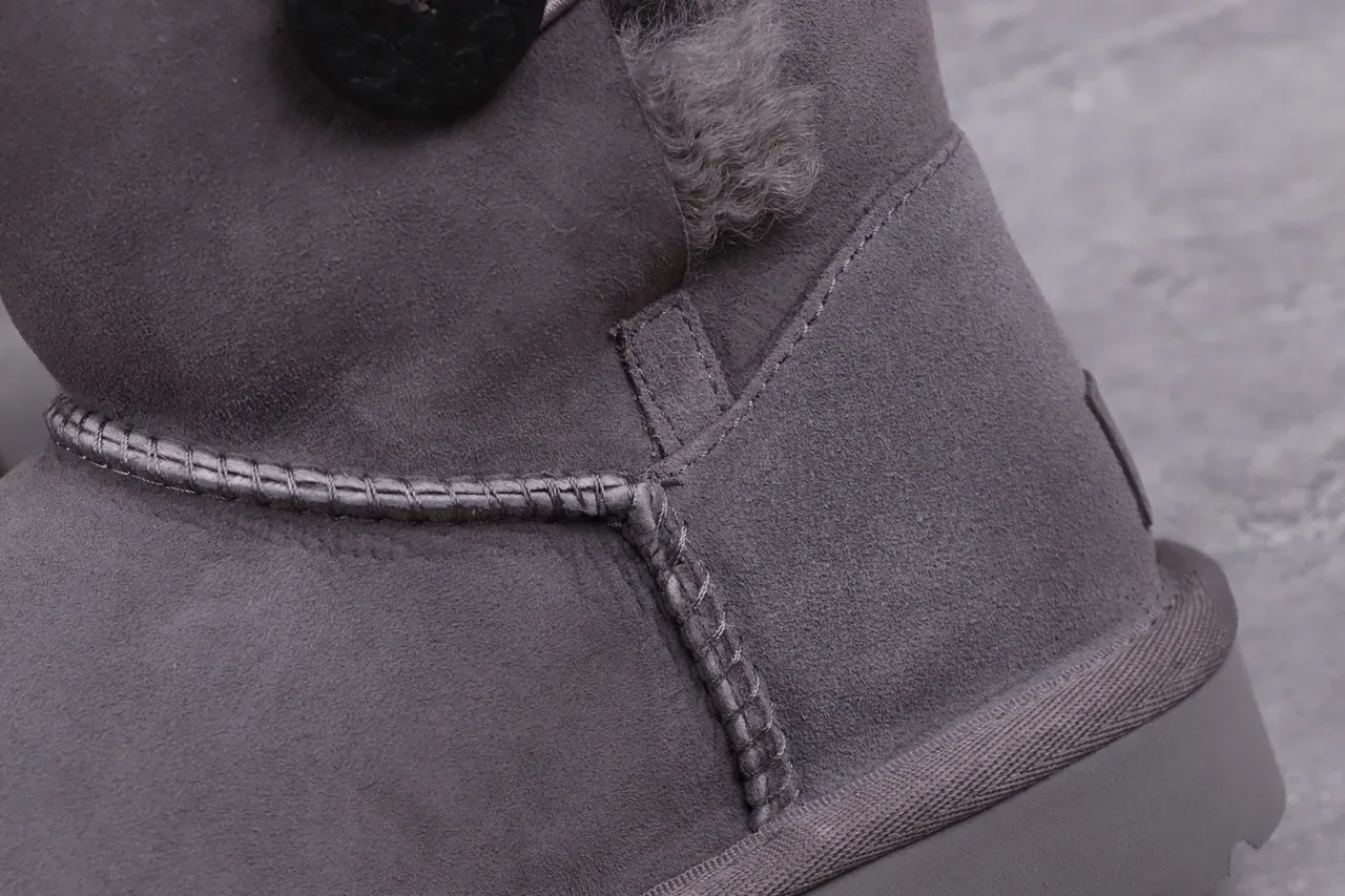 Botas de Nieve UGG Classic Button Gris Carbón 3