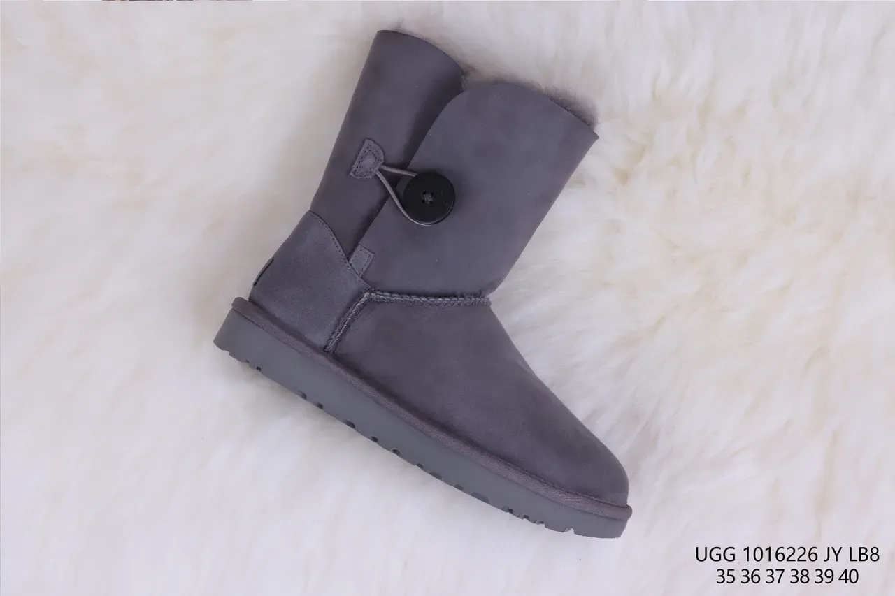 Botas de Nieve UGG Classic Button Gris Carbón 6