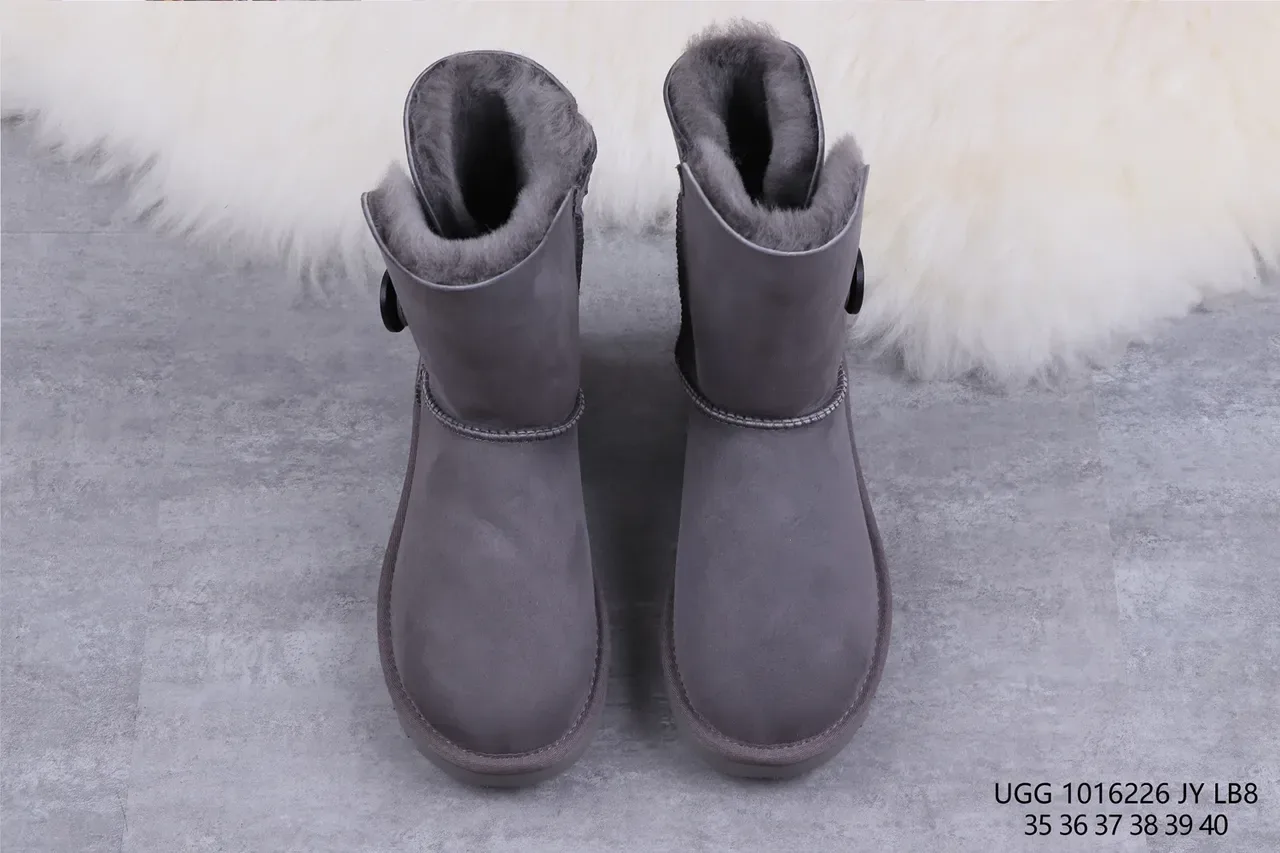Botas de Nieve UGG Classic Button Gris Carbón 9