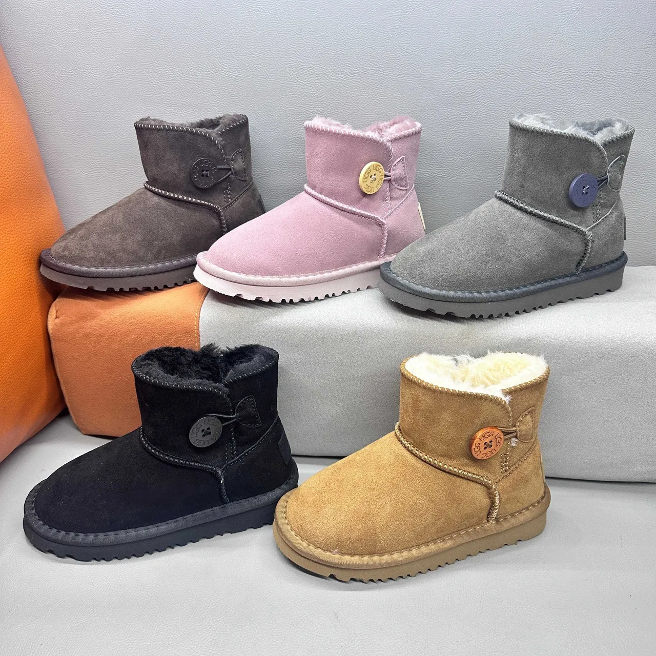UGG Classic Mini Chestnut Snow Boots 8