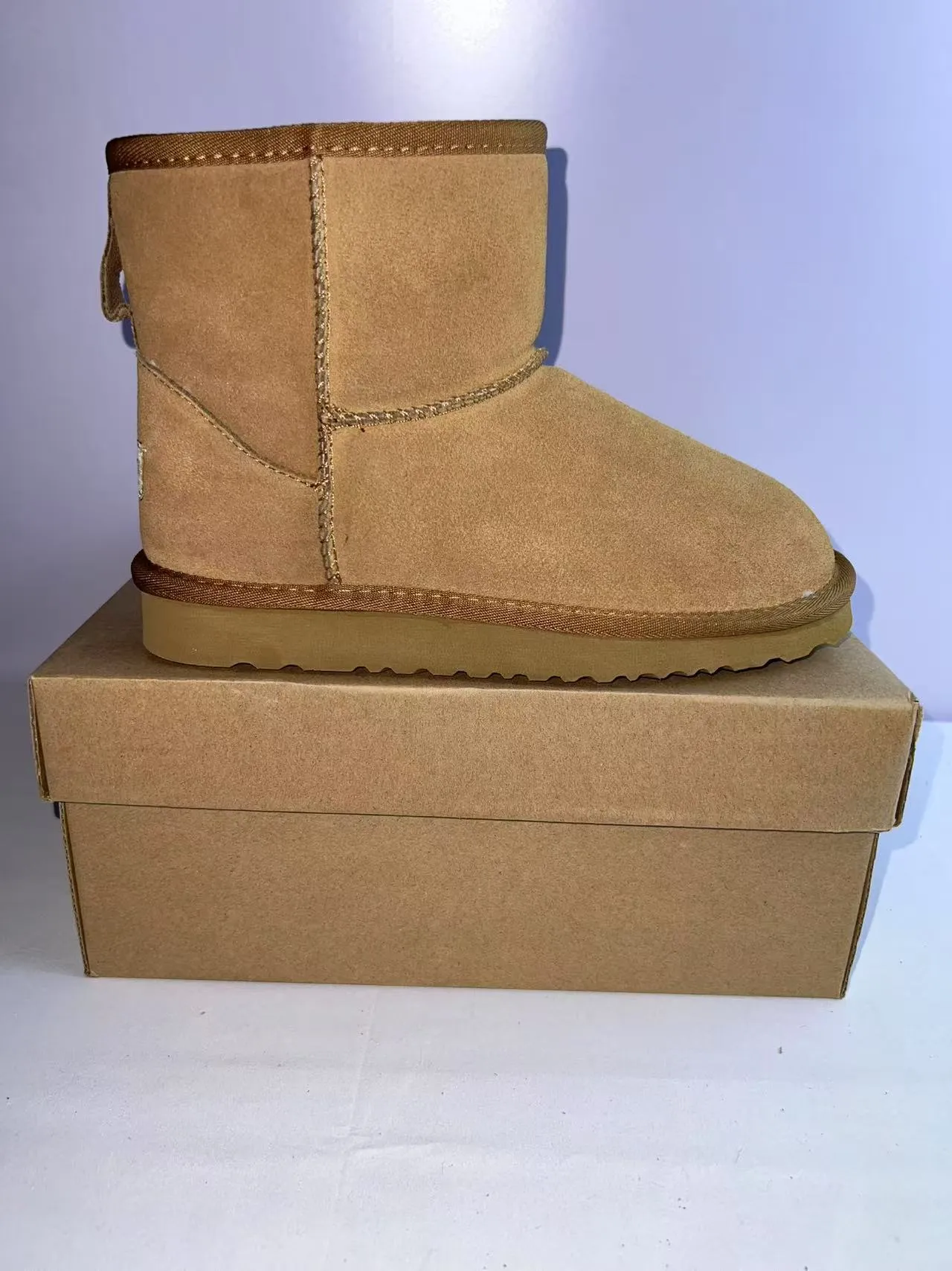 UGG Classic Mini Tan Suede Snow Boots 3