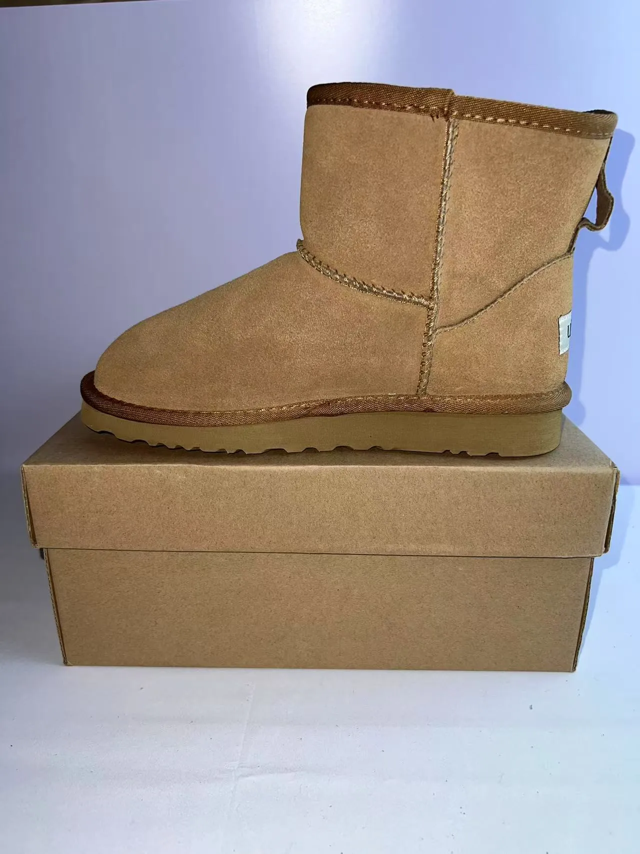 UGG Classic Mini Tan Suede Snow Boots 4