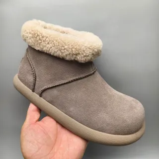 UGG Classic Mini Taupe Suede Shearling Cuff Ankle Boot