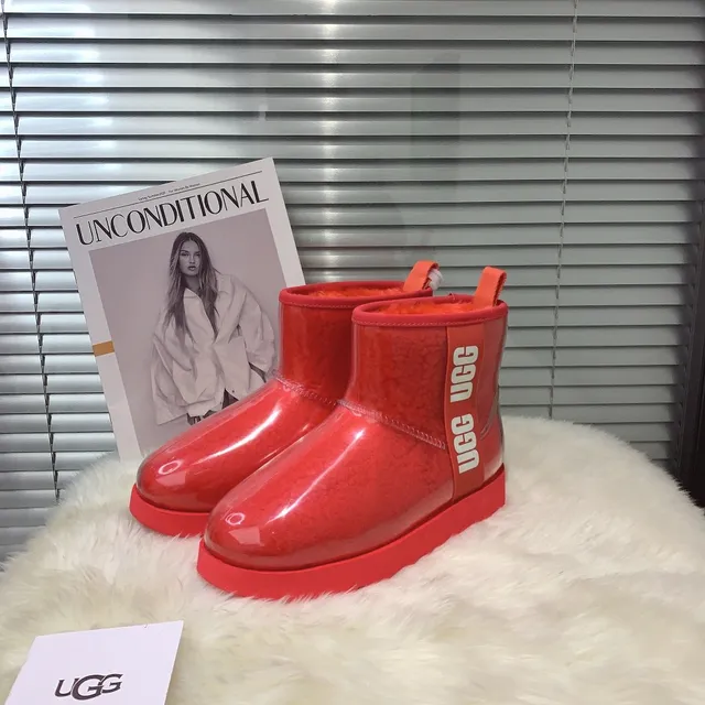 UGG Classic Mini Transparent Red Snow Boots 3