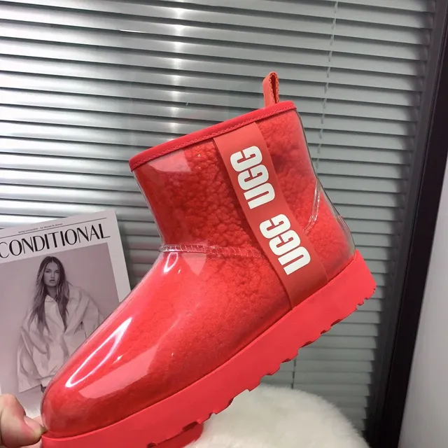 UGG Classic Mini Transparent Red Snow Boots 4