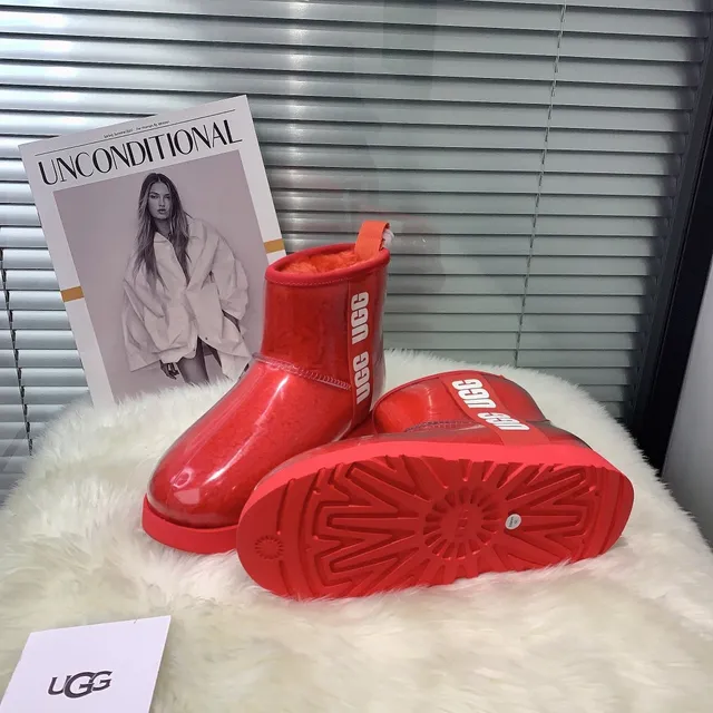 UGG Classic Mini Transparent Red Snow Boots 5