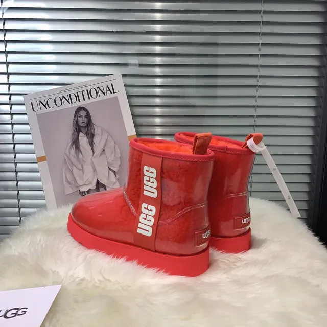 UGG Classic Mini Transparent Red Snow Boots 6