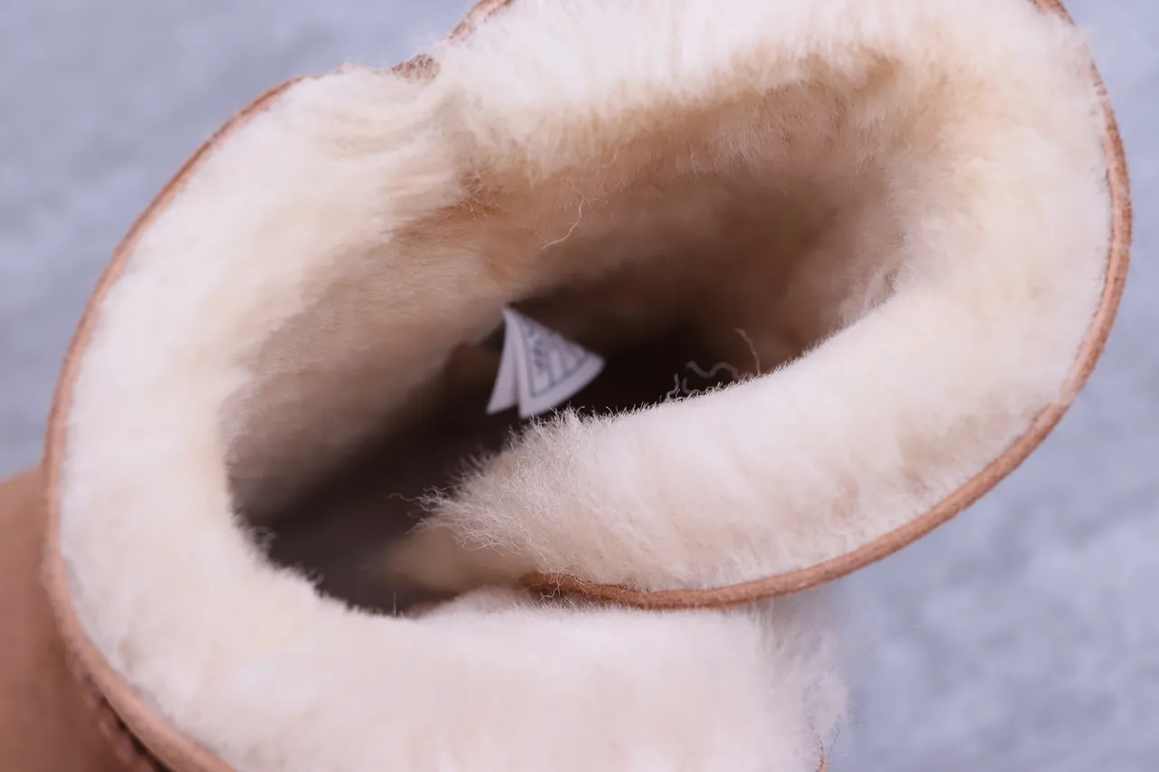 UGG Classic Short Chestnut Suede Shearling-Lined Snow Boots 2