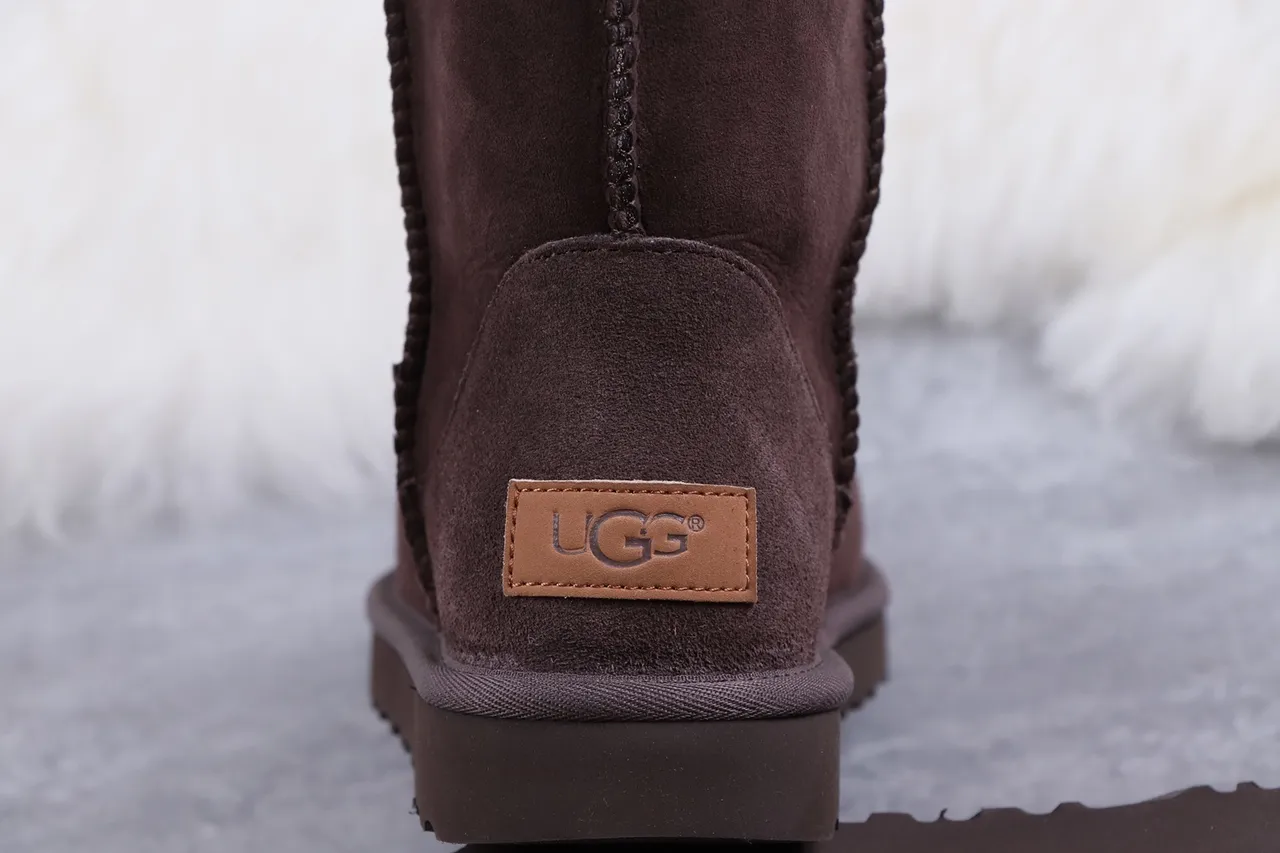 UGG Classic Tall Brown Suede Shearling-Lined Knee Boots 5