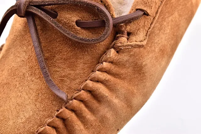 UGG Dakota Tan Suede Shearling-Lined Moccasin Loafers 5