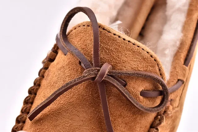 UGG Dakota Tan Suede Shearling-Lined Moccasin Loafers 6