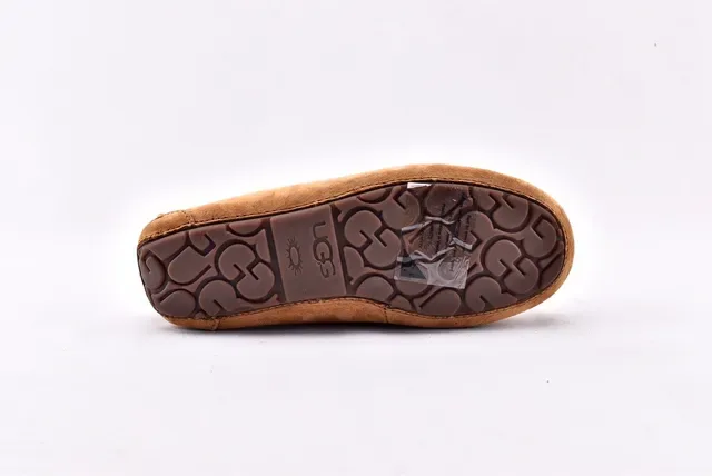 UGG Dakota Tan Suede Shearling-Lined Moccasin Loafers 12