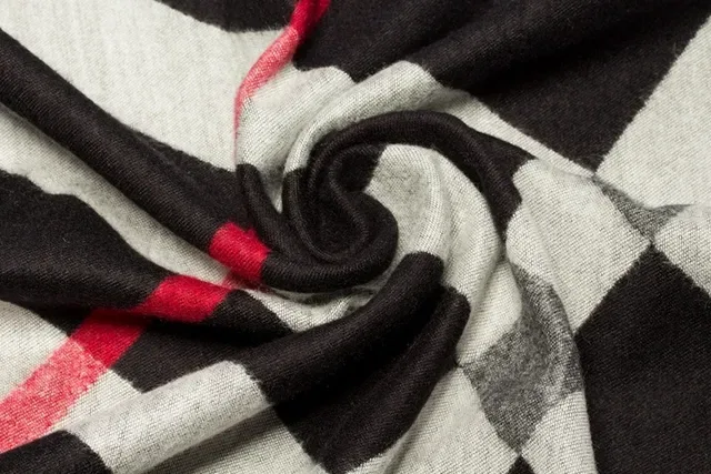 UGG Plaid-Striped Cashmere Scarf 7