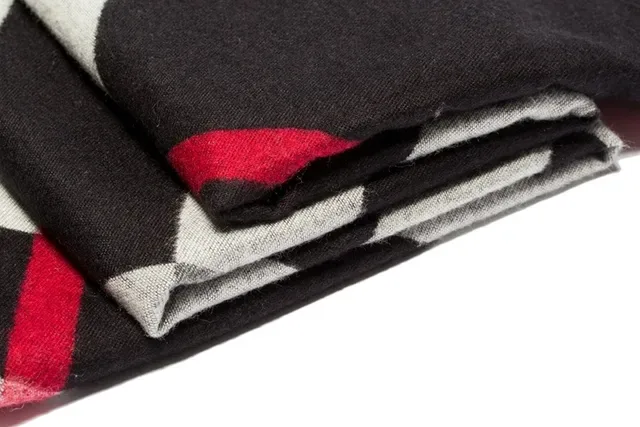 UGG Plaid-Striped Cashmere Scarf 10