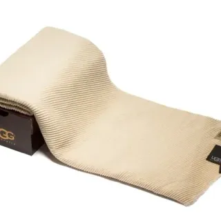 UGG Ribbed Beige Cashmere Scarf