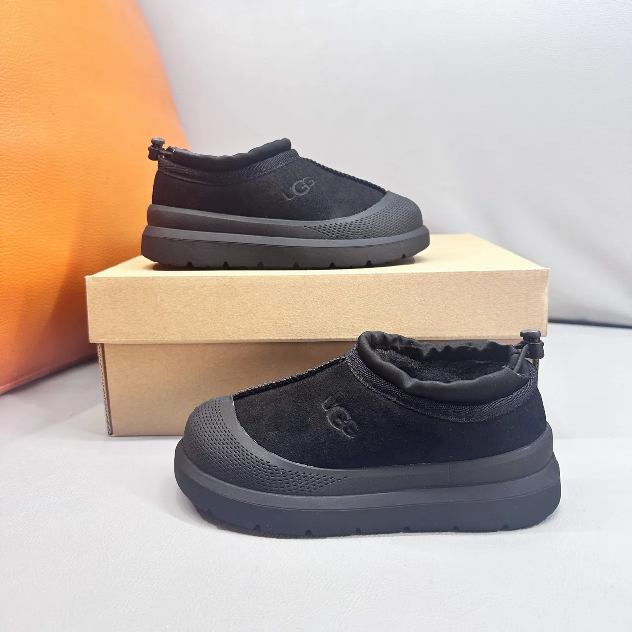 UGG Tasman Black Slip-On Platform Snow Boots 22