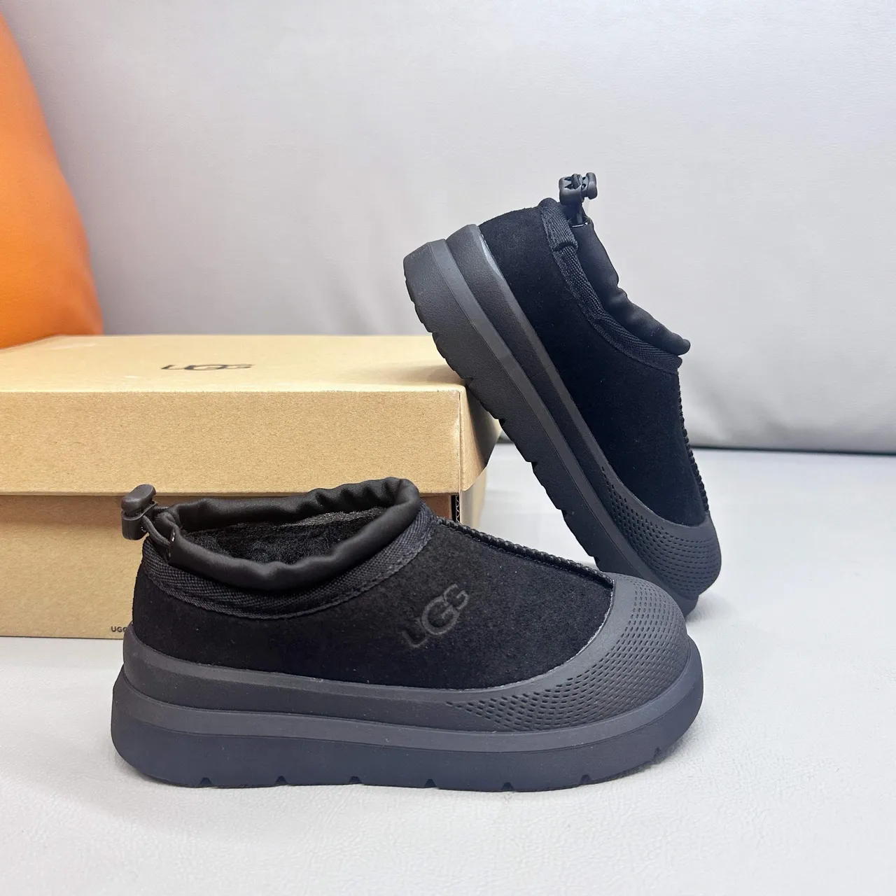 UGG Tasman Black Slip-On Platform Snow Boots 23