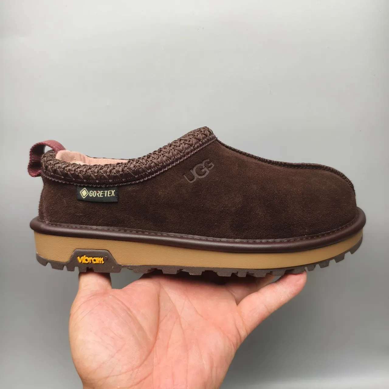 UGG Tasman Brown Beige Suede Upper Braided Collar Casual Shoes 2