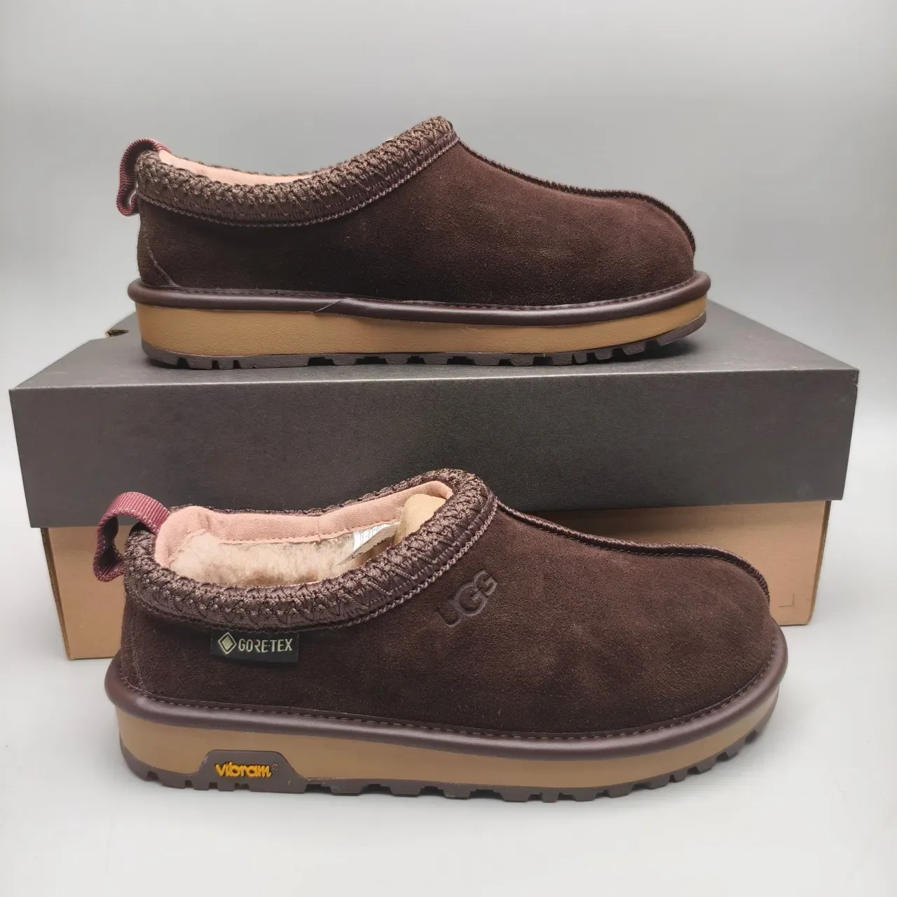 UGG Tasman Brown Beige Suede Upper Braided Collar Casual Shoes 5