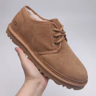UGG Tasman Chestnut Brown Suede Shearling-Lined Lace-Up Snow Boot