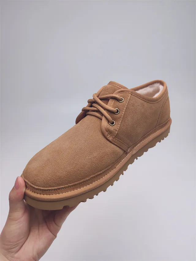 UGG Tasman Bota de Neve Marrom Castaño de Camurça Forrada com lã com Cadarços 7
