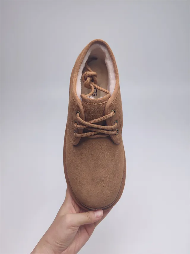 UGG Tasman Bota de Neve Marrom Castaño de Camurça Forrada com lã com Cadarços 10