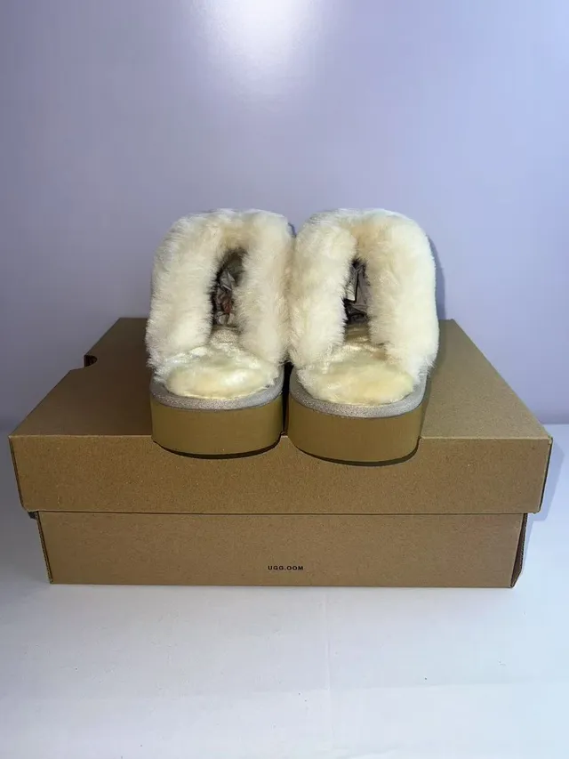UGG Tasman Off-White Shearling-Lined Slipper 4