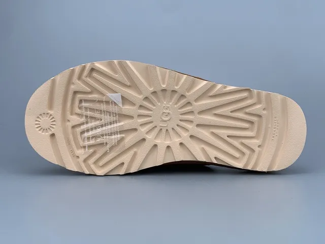 UGG Tasman Tan Suede Cross-Strap Platform Slippers 5