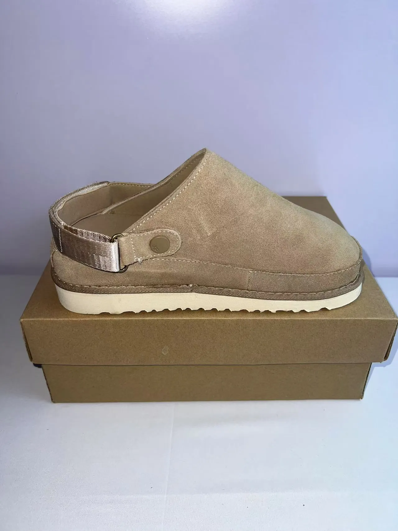 UGG Tasman Tan Suede Platform Clog 4