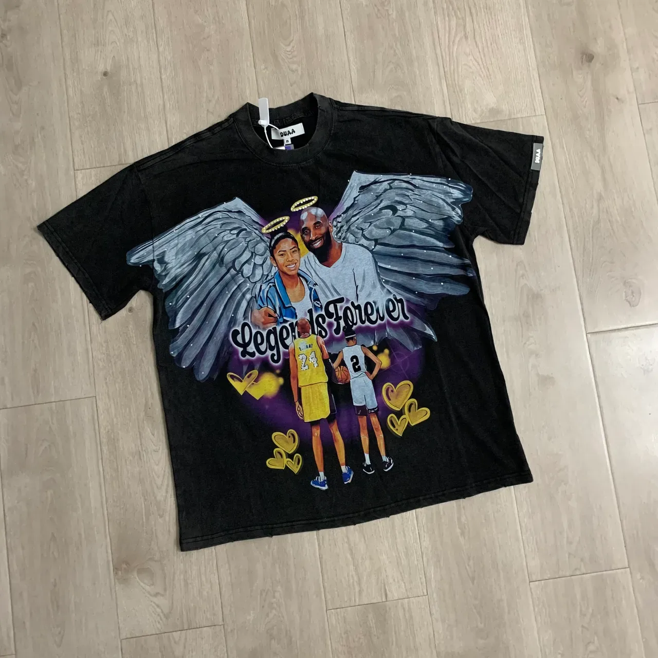 UMA WANG Graphic Print Angel Wing and '81' Oversized T-Shirt 5