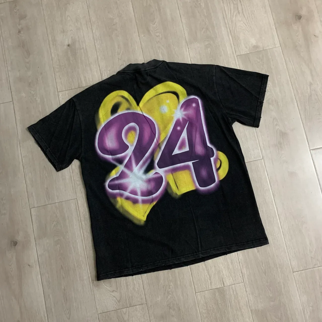 UMA WANG Graphic Print Angel Wing and '81' Oversized T-Shirt 6