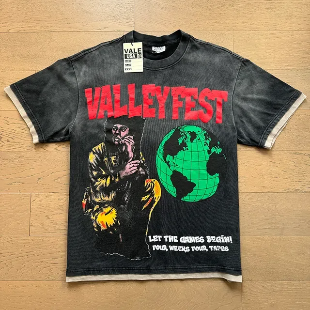 تي شيرت جرافيك بغسل حمضي Vale Forever Valley Fest 3