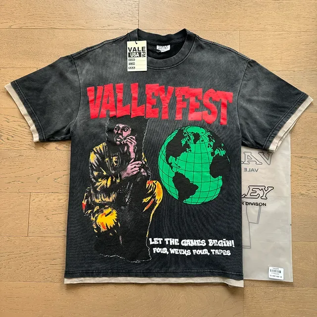 تي شيرت جرافيك بغسل حمضي Vale Forever Valley Fest 4