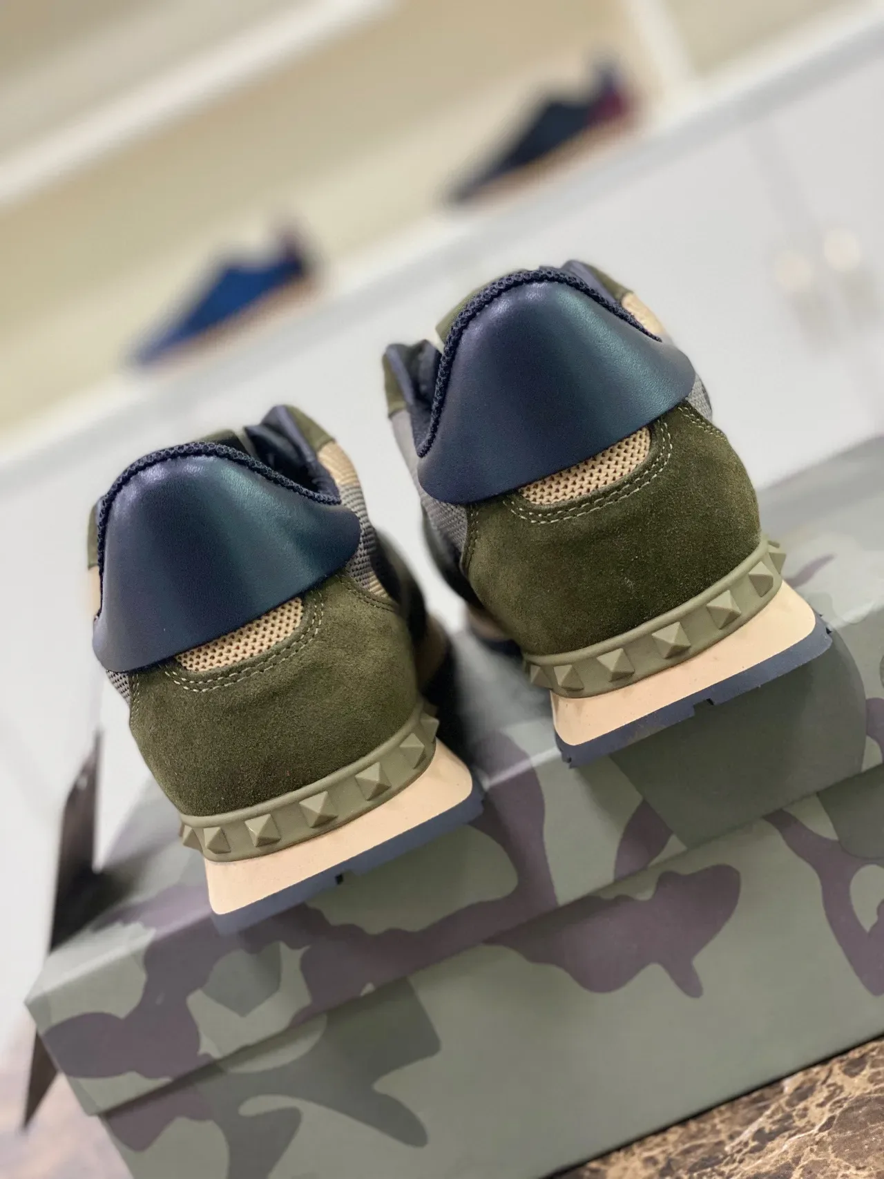 Valentino Garavani Camouflage Pyramide Stud Lifestyle Sneakers 2