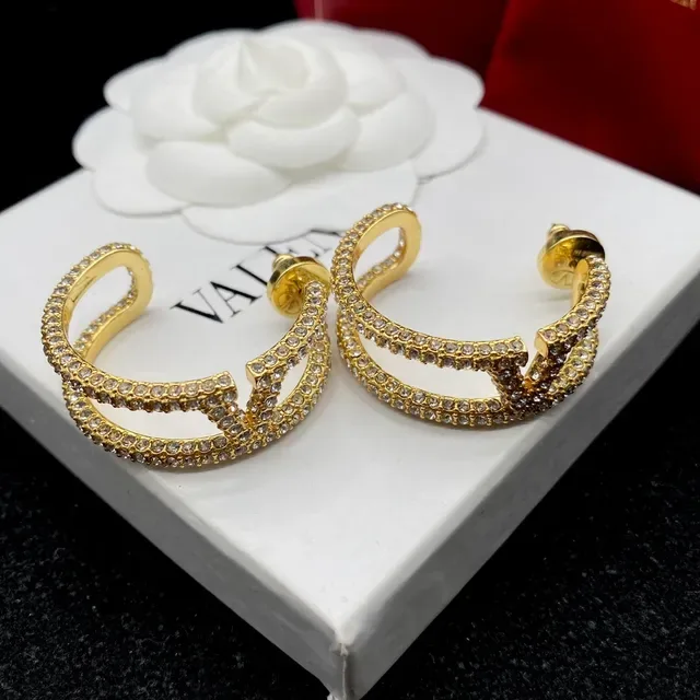 Boucles d'oreilles Valentino Or Transparente Pavé-Crystal 3