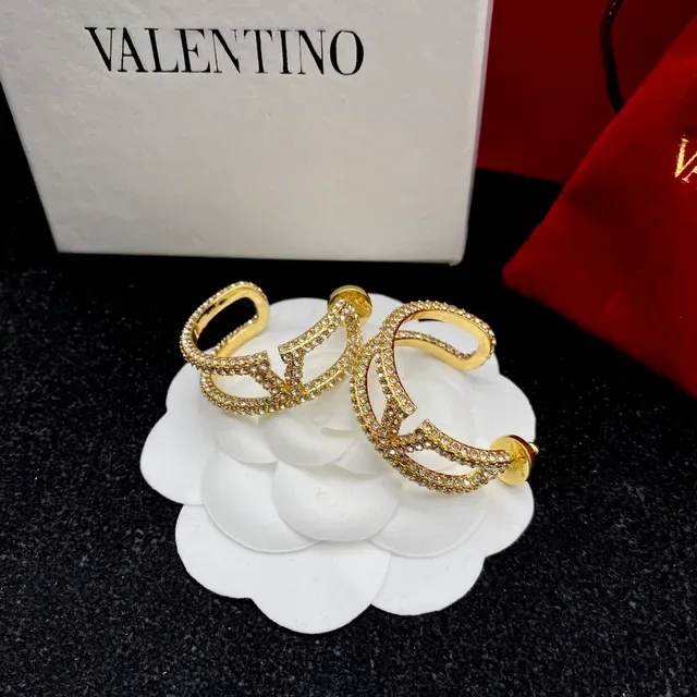 Boucles d'oreilles Valentino Or Transparente Pavé-Crystal 4