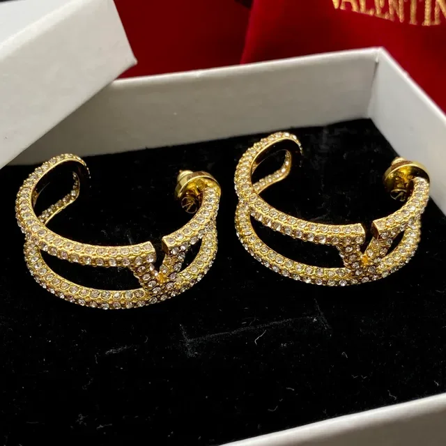Boucles d'oreilles Valentino Or Transparente Pavé-Crystal 5