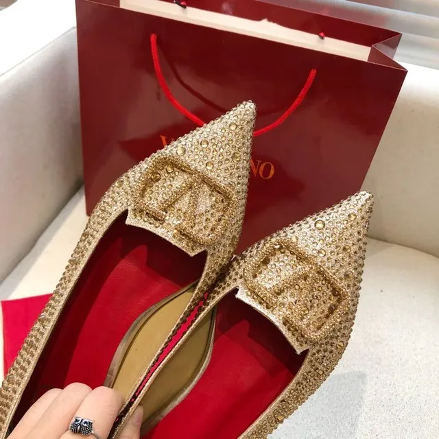 Valentino Rockstud Crystal-Embellished Pointed-Toe Loafers 7