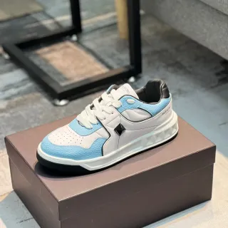 Valentino Rockstud Zapatillas Chunky Azul Claro y Blanco