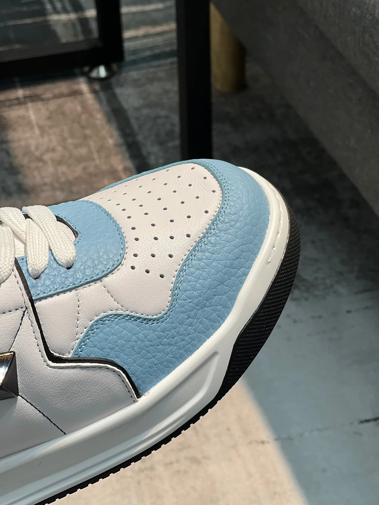 Valentino Rockstud Light Blue and White Chunky Sneakers 4