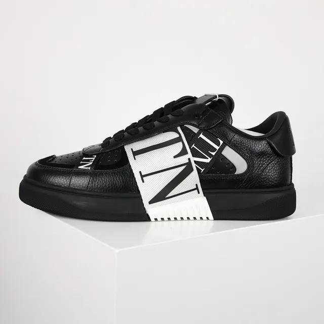 Valentino VLTN Baskets Lifestyle en Cuir Noir et Blanc 9